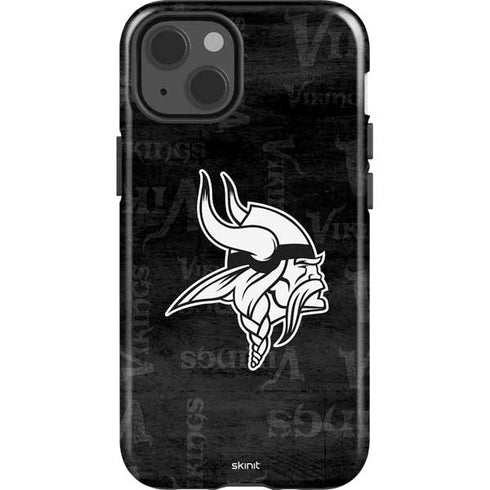 NFL Minnesota Vikings Black & White iPhone 15 Impact Case